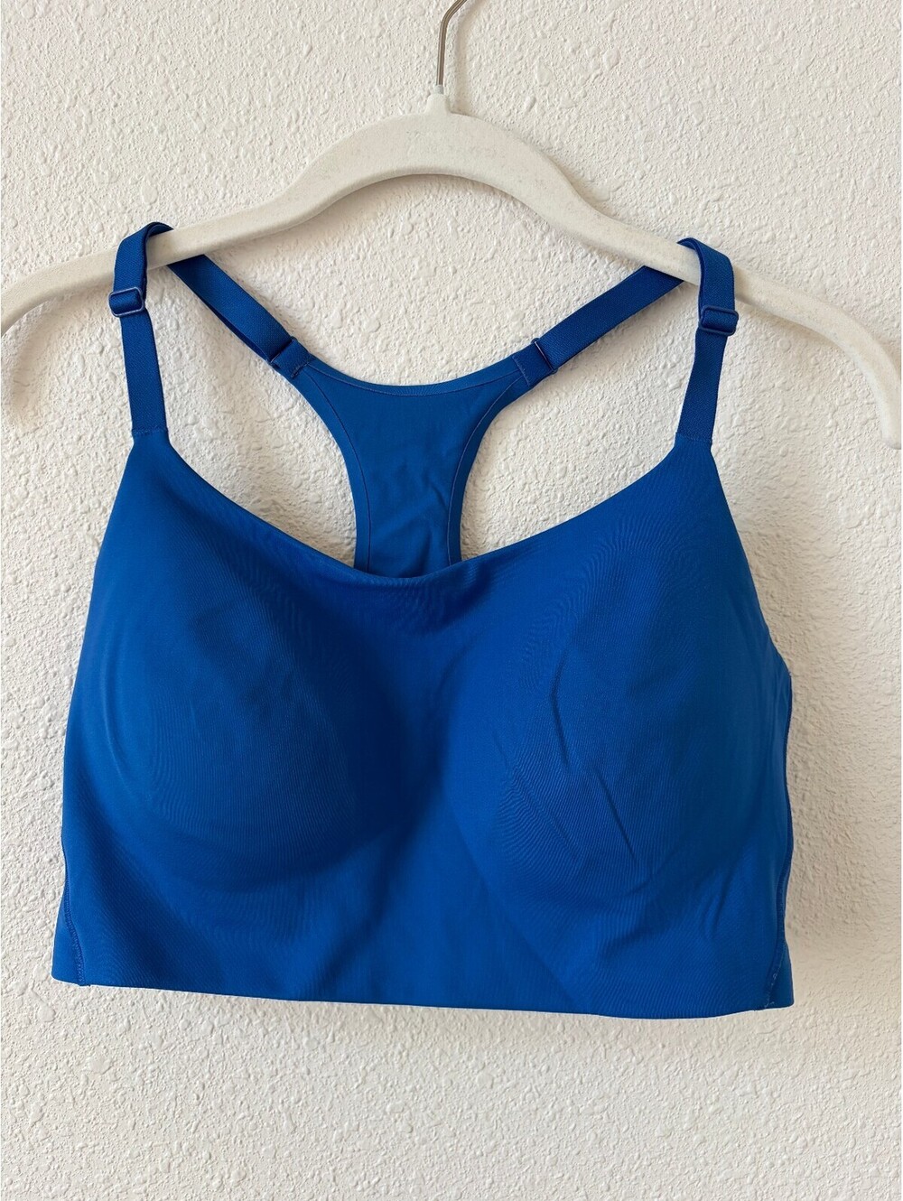 Huug Daily Racerback Longline Wireless Bra Blue Size Medium Comfy Colorful
